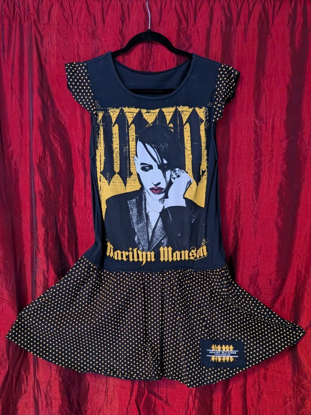 OOAK Marilyn Manson Y2K T-Shirt Dress M